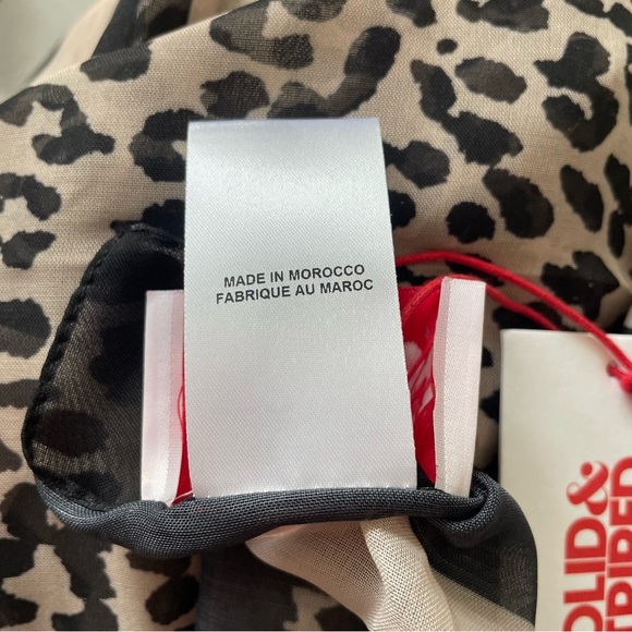 Solid & Striped Pareo Leopard Print Polyester Wrap Coverup Sarong Scarf NWT OS - Picture 12 of 12